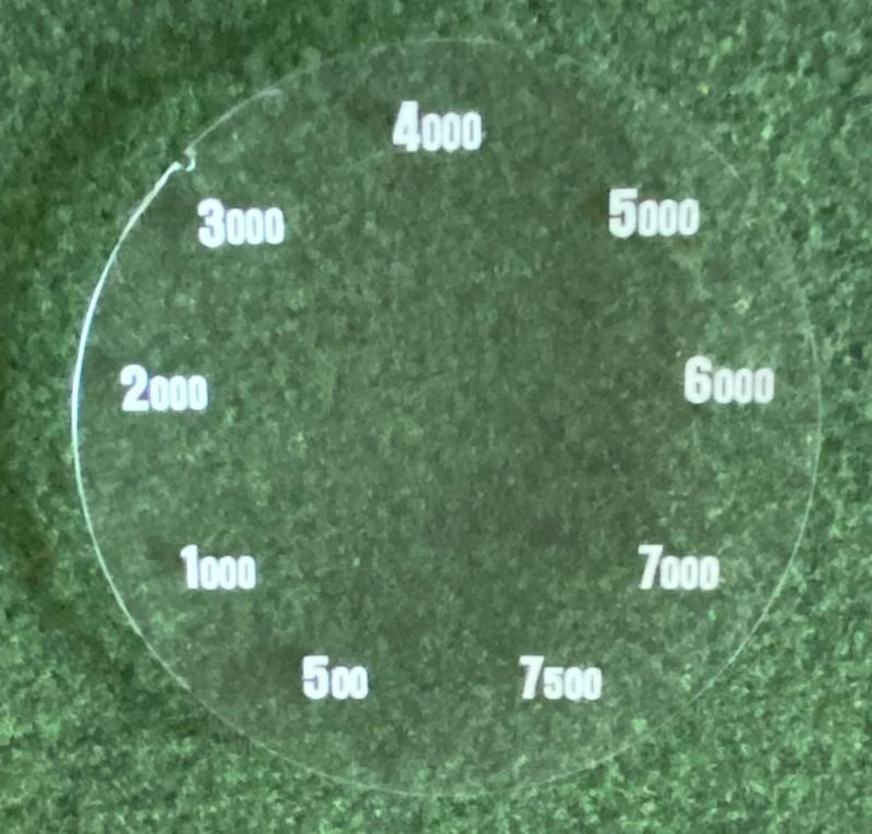 Glasbeschriftung  Drehzahlmesser Facellia