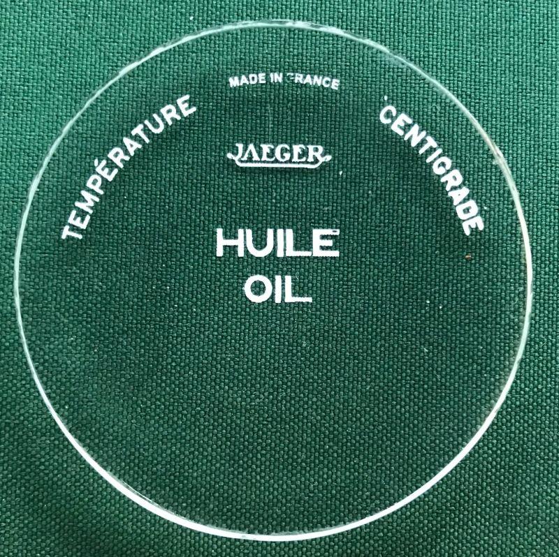 Glasbeschriftung  Öltemperatur