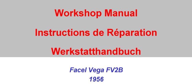 Workshop manual for FV2B