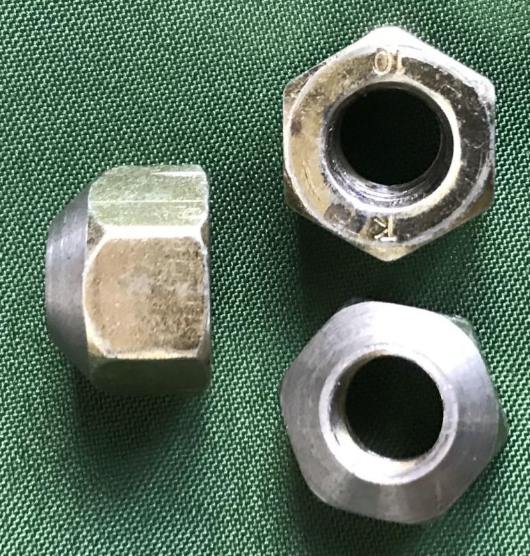 Wheel nut for "bolt on" wheels