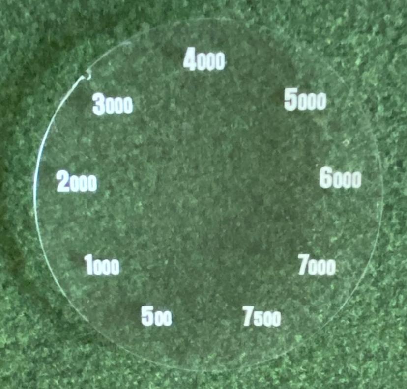 Glasbeschriftung  Drehzahlmesser Facellia Glasbeschriftung  Drehzahlmesser Facellia