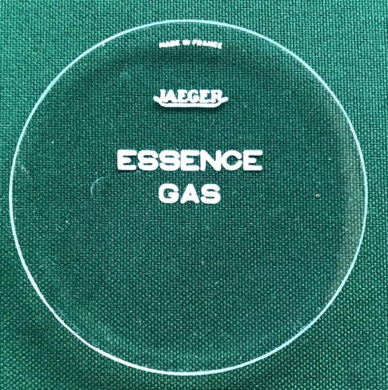 Marquage du verre pour le jauge à essence